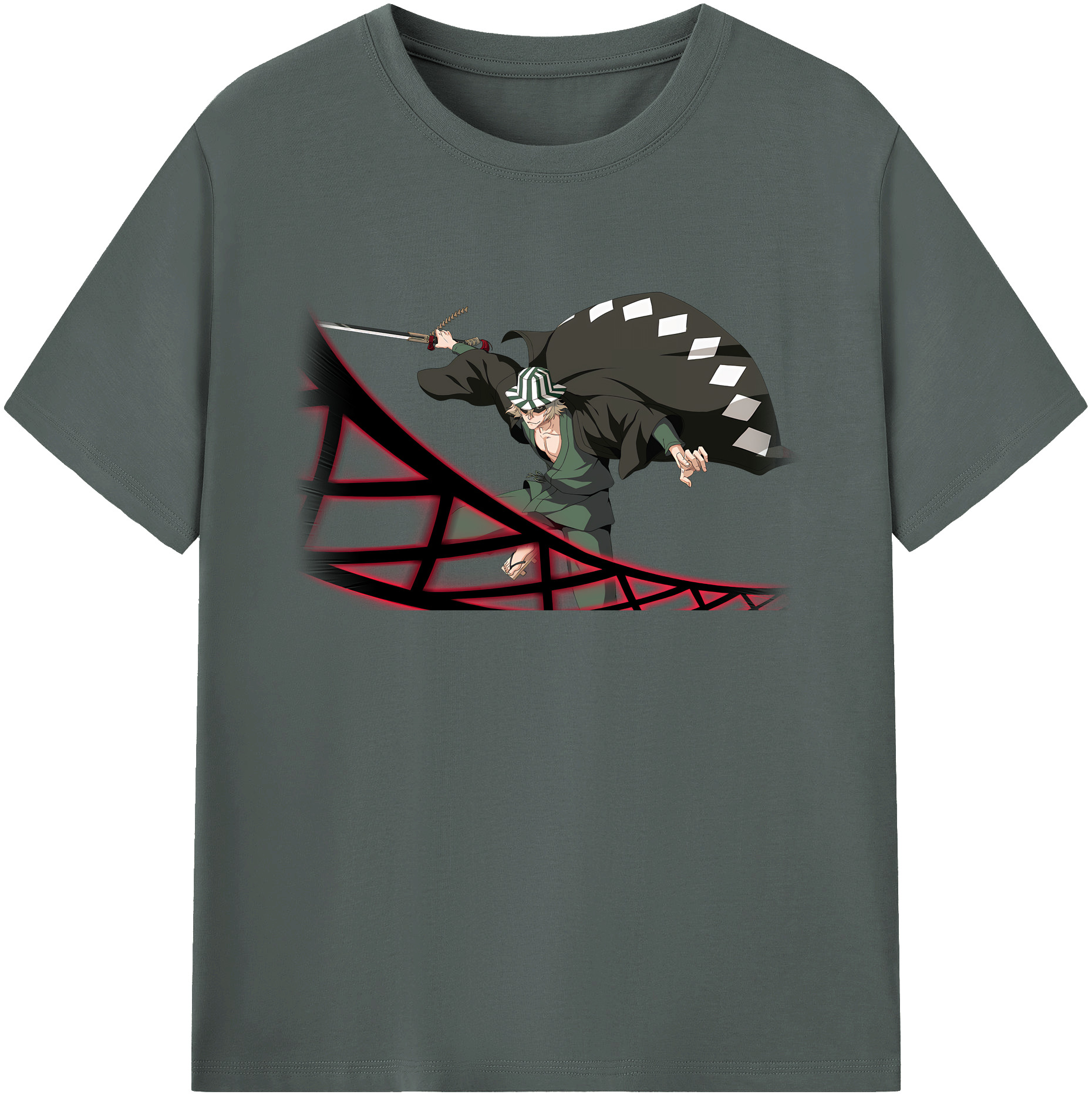 （画像用） "ブリーチ 浦原 喜助（うらはら きすけ） BLEACH Urahara Kisuke " 綿100％ メンズ半袖Tシャツ｜肌触りやわらか＆通気性